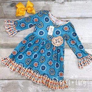 Pete  + Lucy Retro Geo Girls dress size 0-6 months